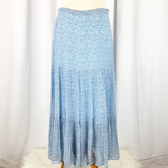 Ghost London Felicia Georgette Tiered Midi Skirt - Picture 3 of 14